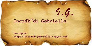 Inczédi Gabriella névjegykártya